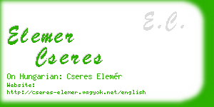 elemer cseres business card