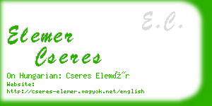 elemer cseres business card